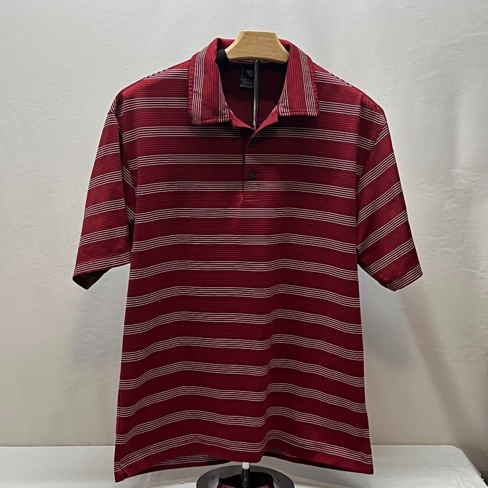 Nike Dri-Fit Mens Short Sleeve Polo Golf Shirt Maroon Size Medium